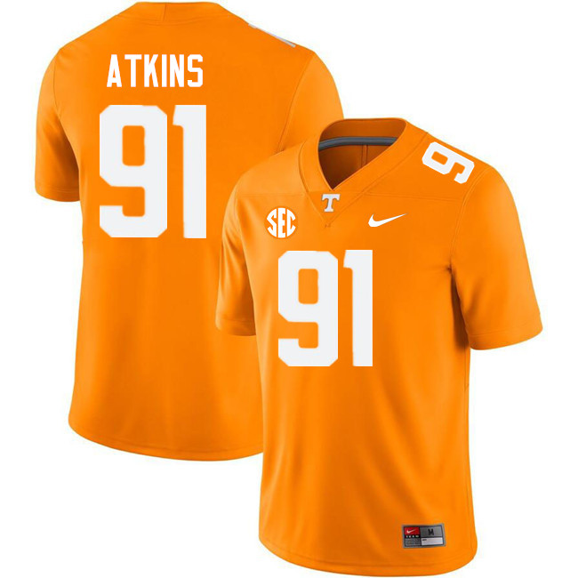 Doug Atkins Tennessee Jersey,Tennessee Volunteers #91 Doug Atkins College Jersey,Uniforms-Orange